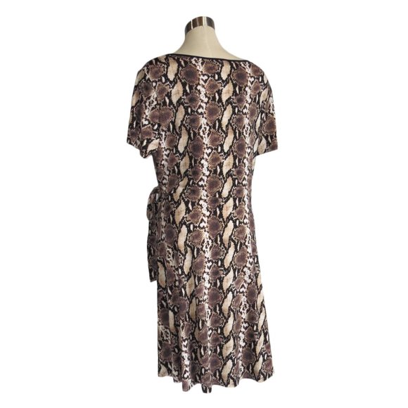 ⭐️ Studio One 16 Brown Snake Print Dress - Picture 2 of 5